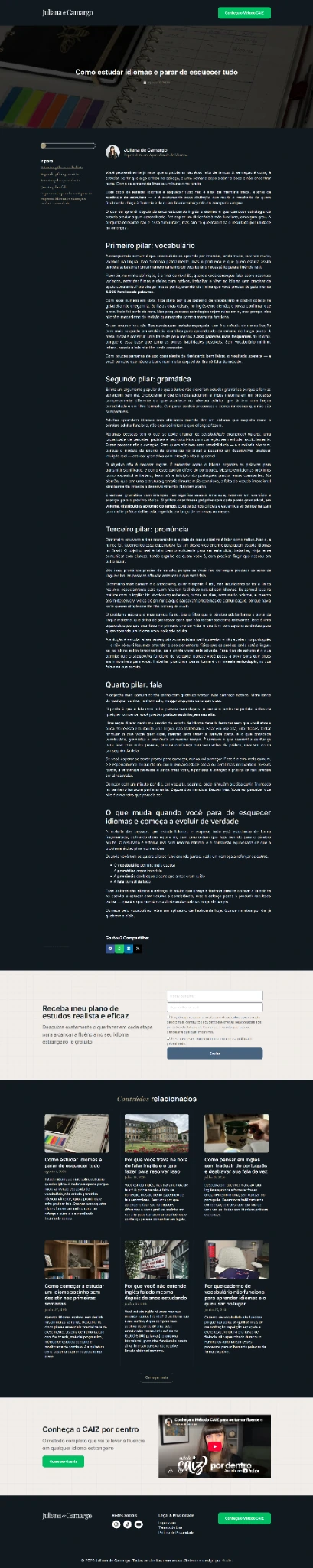 Artigo real publicado pelo Gude Publish no domínio do cliente